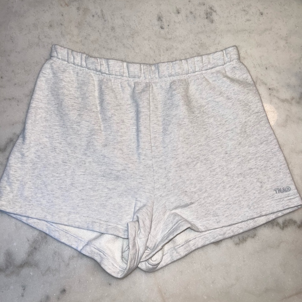 ARITZIA (TNA) Sweatfleece Hi-rise Mini Gray Sweat Shorts